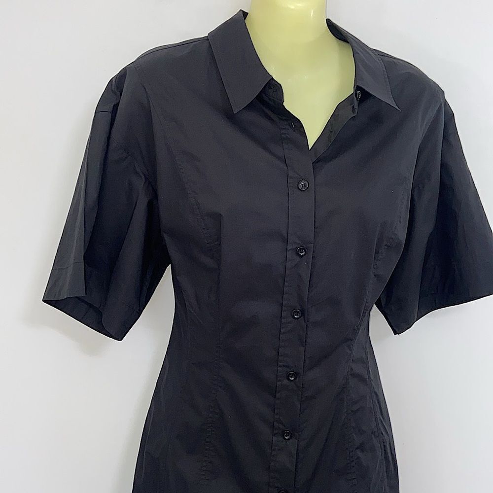 Frame Dress Mini Black Button Down NWOT SZ Medium - Picture 3 of 8